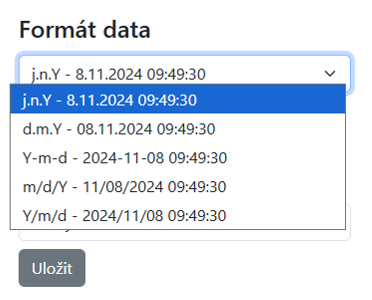 Formát data